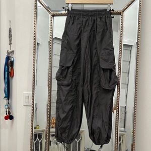 True & Co. Dark Gray Cargo Jumpsuit